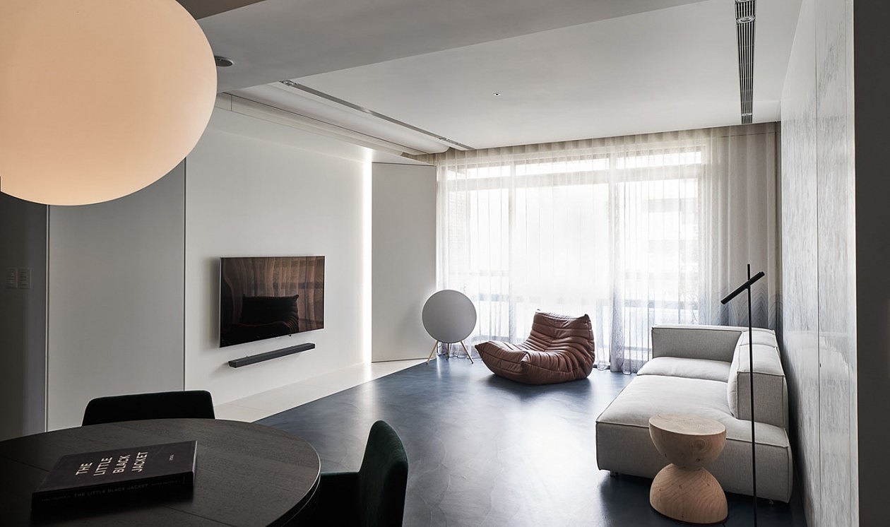 现代极简风公寓设计|空间|家装设计|1992效果图制作 - 原创作品