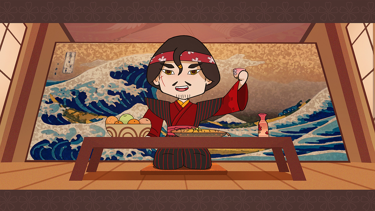 《樱花将军》（图ZMTIzNDQxODQ4） - 艺术插画 - 站酷设计师木土小牡丹原创素材 - 站酷ZCOOL