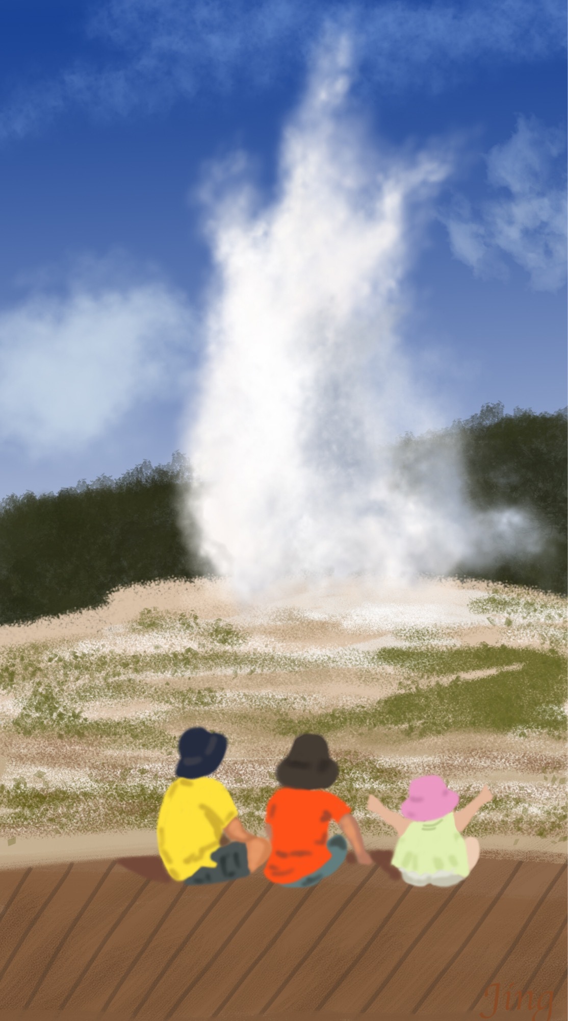 黄石国家公园游记|插画|创作习作|静喏宝贝 - 原创作品 - 站酷 (zcool