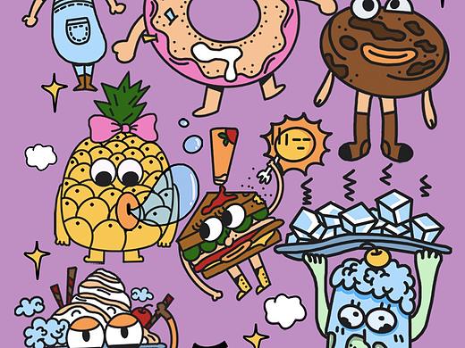 食物插画food原创设计