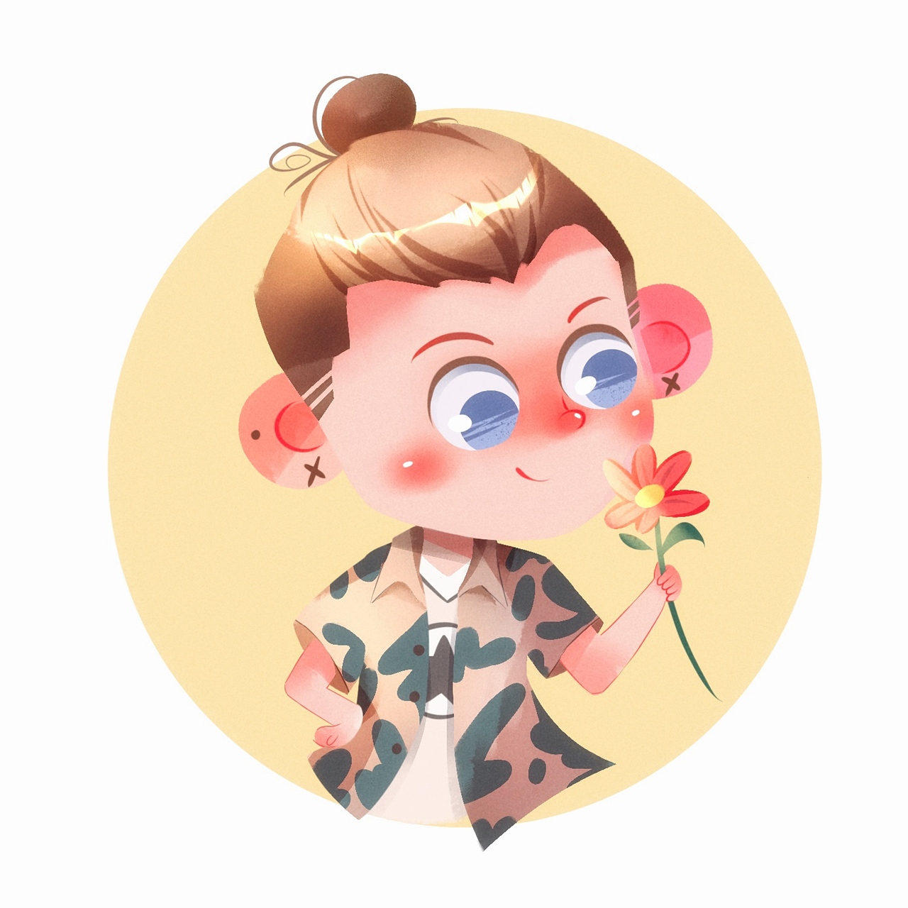 #儿童插画 近期商业头像小色稿总结