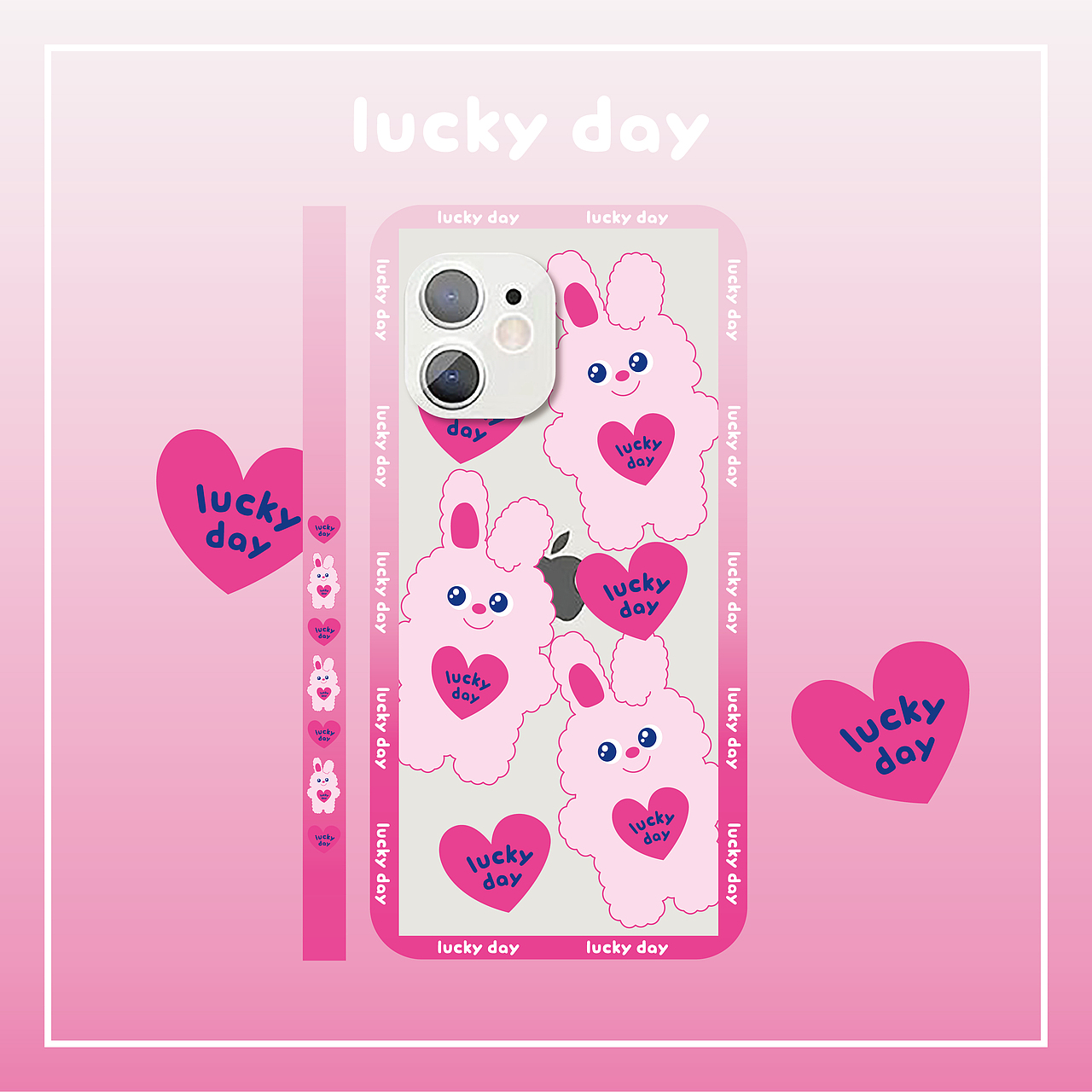 原创手机壳图案 | 卡通小熊小兔