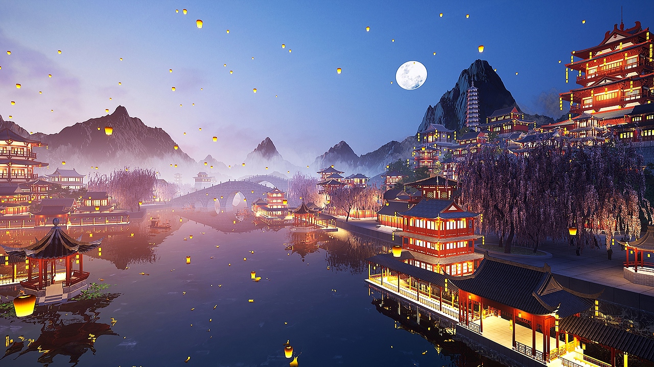 春江花月夜 虚拟旅游  智慧旅游 元宇宙 VR大空间 vr 