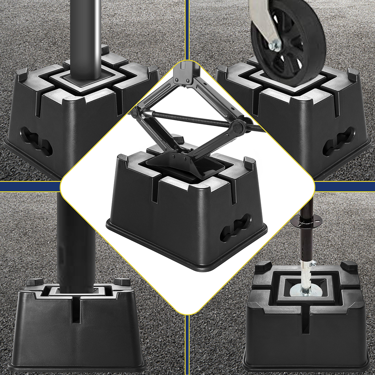 黑色PP房车平衡垫块