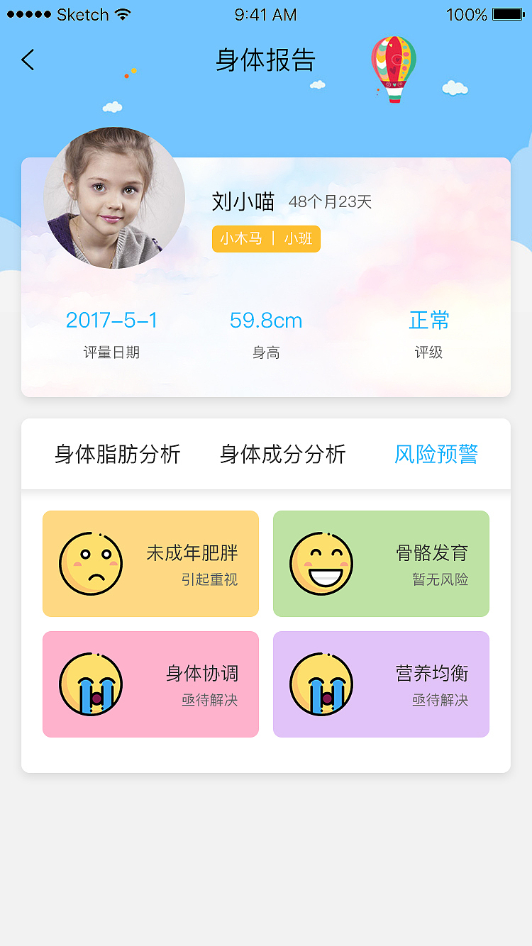 营养健康报告（图ZMTAxNzg1NTYw） - APP界面 - 站酷设计师甜甜私房喵原创素材 - 站酷ZCOOL