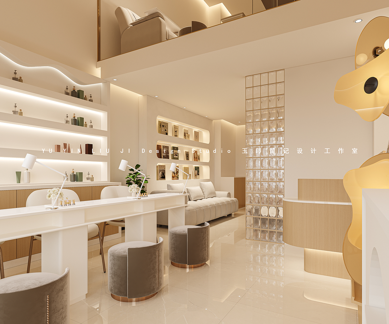 美甲店设计案例（图ZMzc4NjIwMzIw） - 场景 - 站酷设计师玉印留记设计原创素材 - 站酷ZCOOL