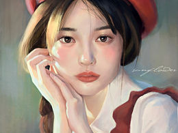 女生人物头像厚涂