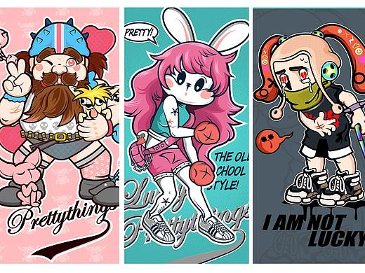 2020年AI卡通作品（個人主頁-ZNDI5MDI3Njg=） - 創(chuàng)作習(xí)作 - 站酷設(shè)計(jì)師佐拉小寶原創(chuàng)素材 - 站酷ZCOOL