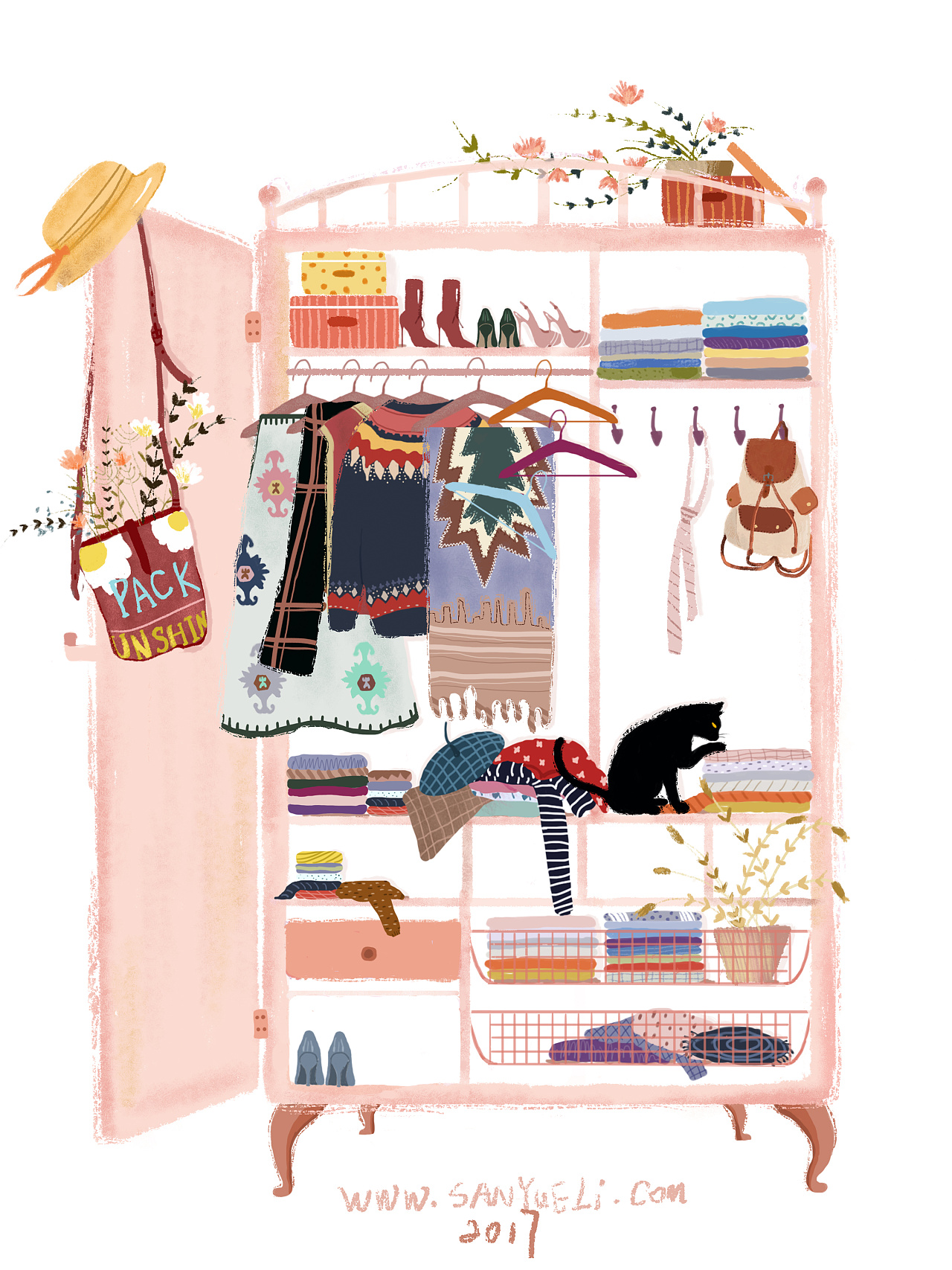 黑猫去哪|插画|商业插画|叁月李 - 原创作品 - 站酷 (zcool)