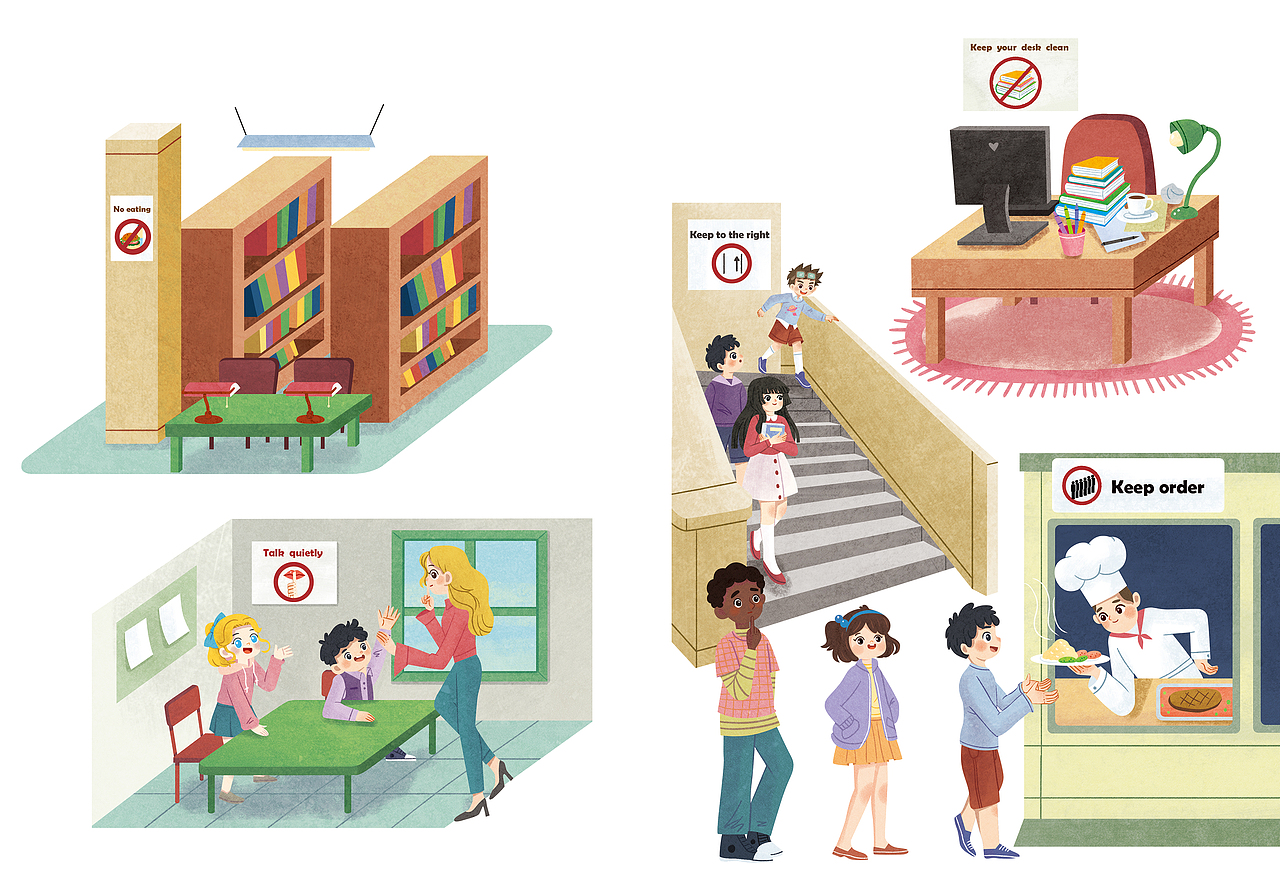 英语教材（图ZMTY5MDI5MzQw） - 儿童插画 - 站酷设计师白开水工作室原创素材 - 站酷ZCOOL