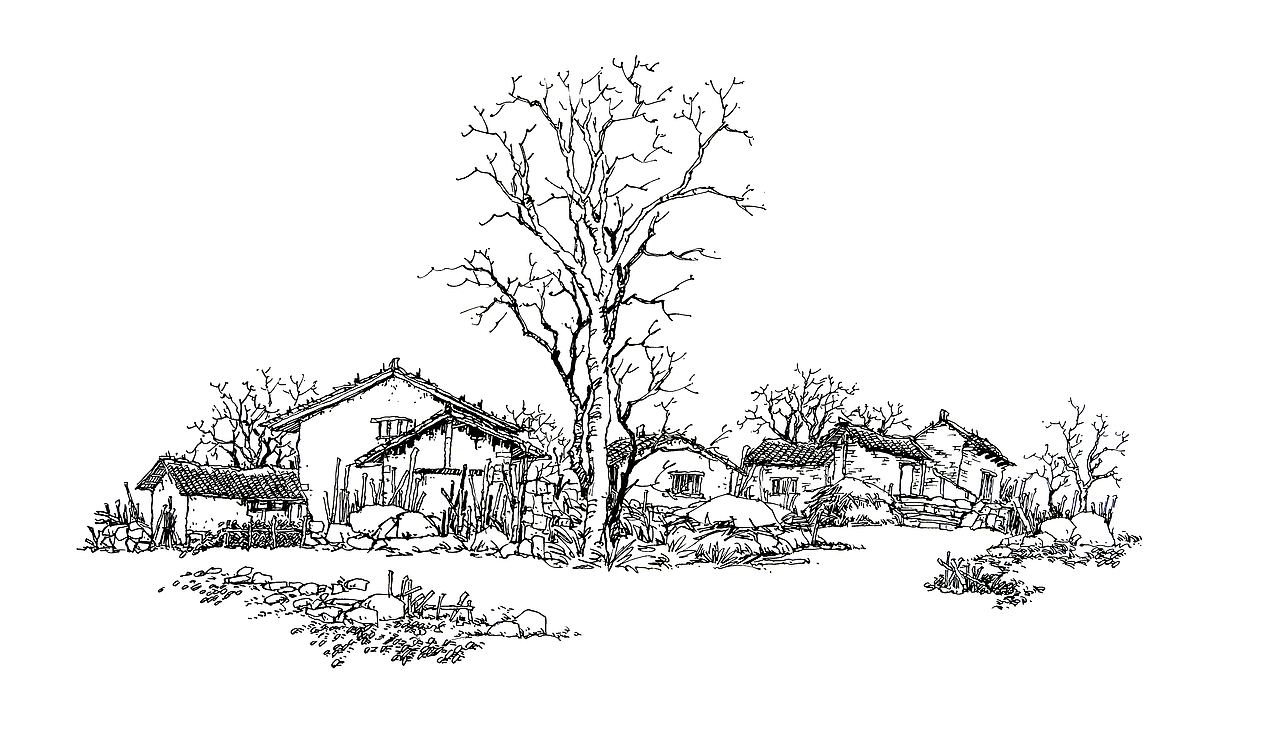 钢笔风景速写|纯艺术|绘画|延杨红钢笔画_原创作品-站酷zcool