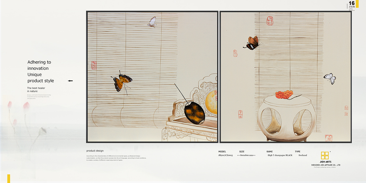 #新中式##装饰画##软装搭配##墙面挂画##酒店会所#（图ZOTI4MDg3NTI=） - 绘画 - 站酷设计师集恒工艺实物画原创素材 - 站酷ZCOOL