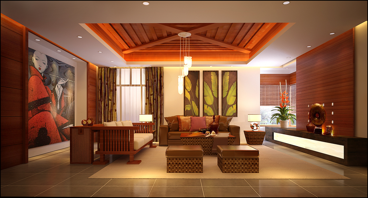 简欧式工装 中式客厅（图ZOTAyNjQ3Ng==） - 机械/交通 - 站酷设计师Lupinghua原创素材 - 站酷ZCOOL