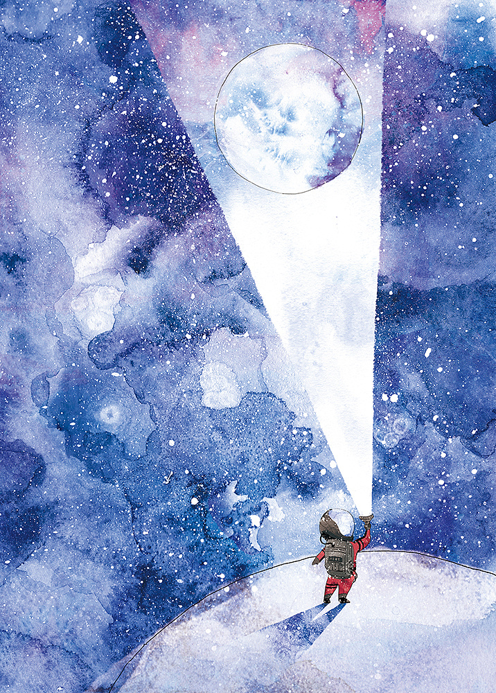 水彩插画 场景 星空 航天|插画|商业插画|道森dawson - 原创作品