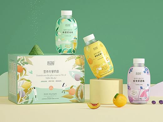 碧资堂品牌营养代餐奶昔包装设计 | 紫安钰