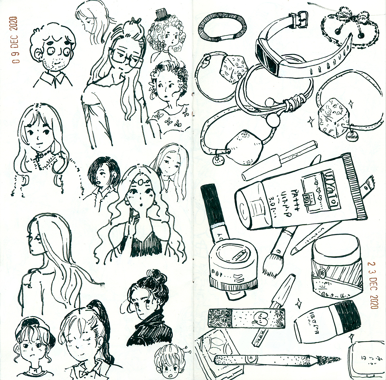 小本子-黑白小画|插画|艺术插画|钟满满漫画_原创作品-站酷zcool