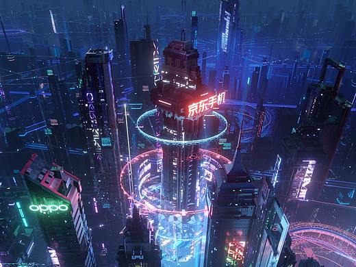 赛博朋克山海经 - OPPO K9 PRO 设计稿