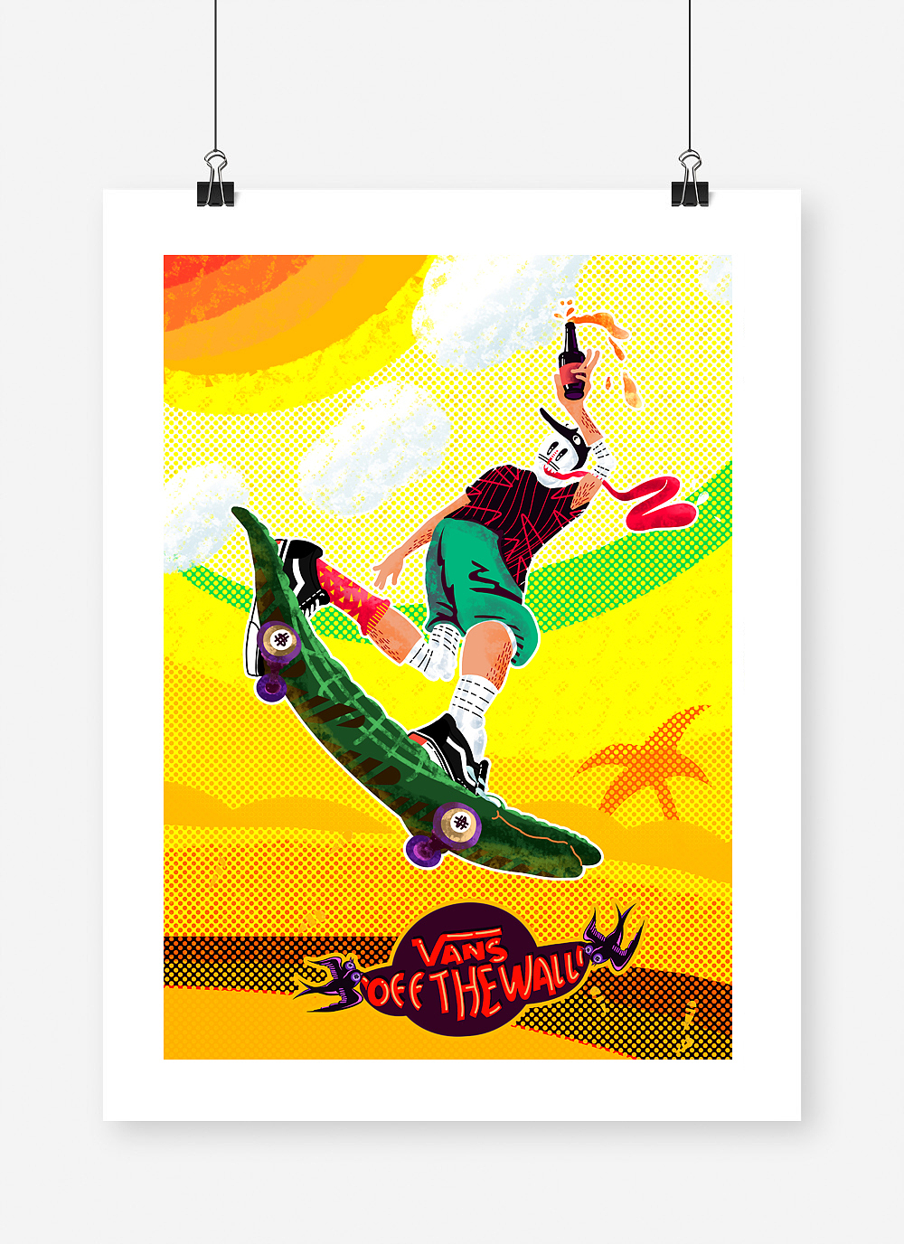 干杯VANS #VANS艺术家#（图ZNDc3ODIwMzI=） - 新锐潮流插画 - 站酷设计师者哩原创素材 - 站酷ZCOOL