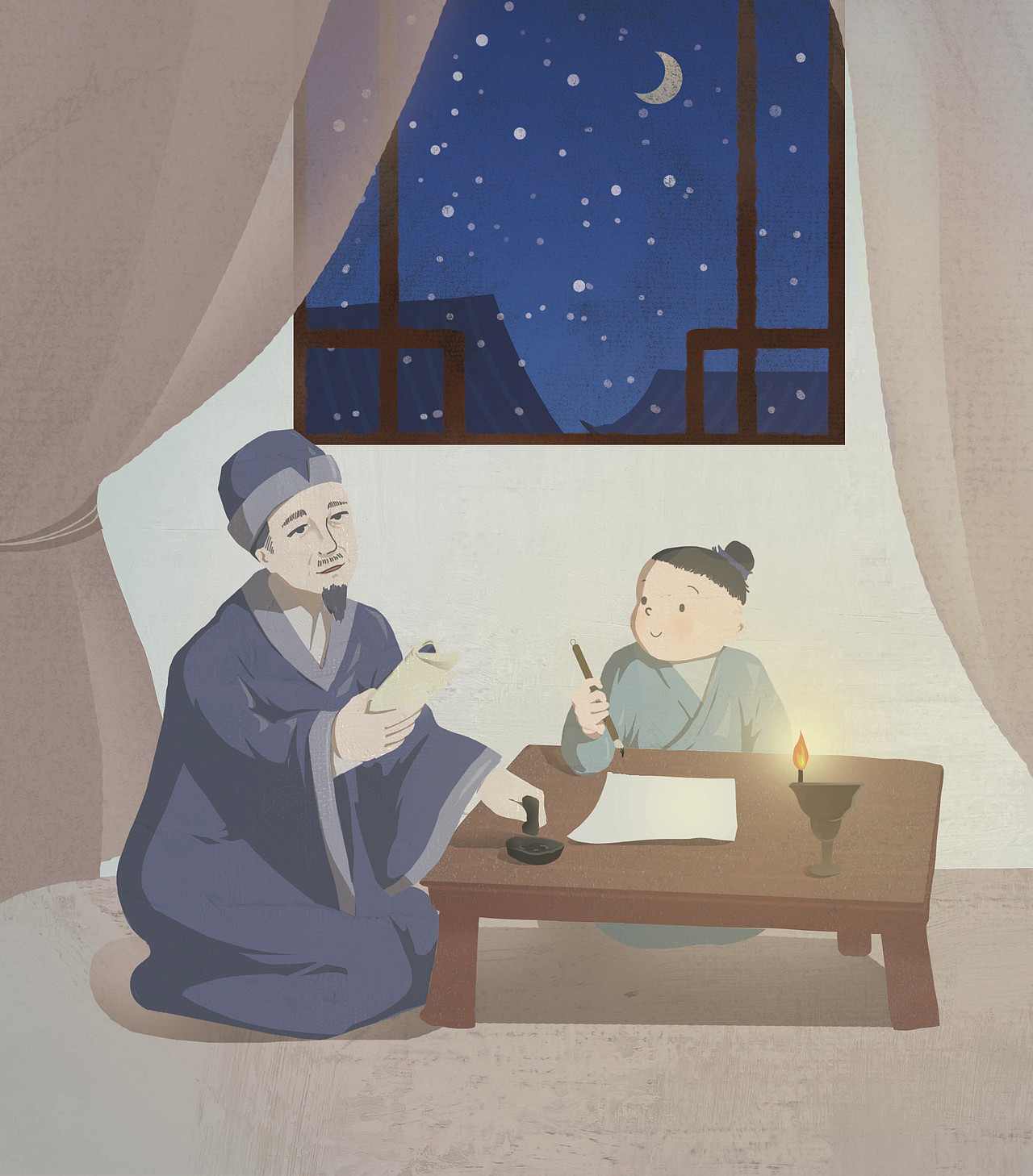 古诗插图（图ZMjE0OTE5MDk2） - 商业插画 - 站酷设计师南瓜慕斯原创素材 - 站酷ZCOOL