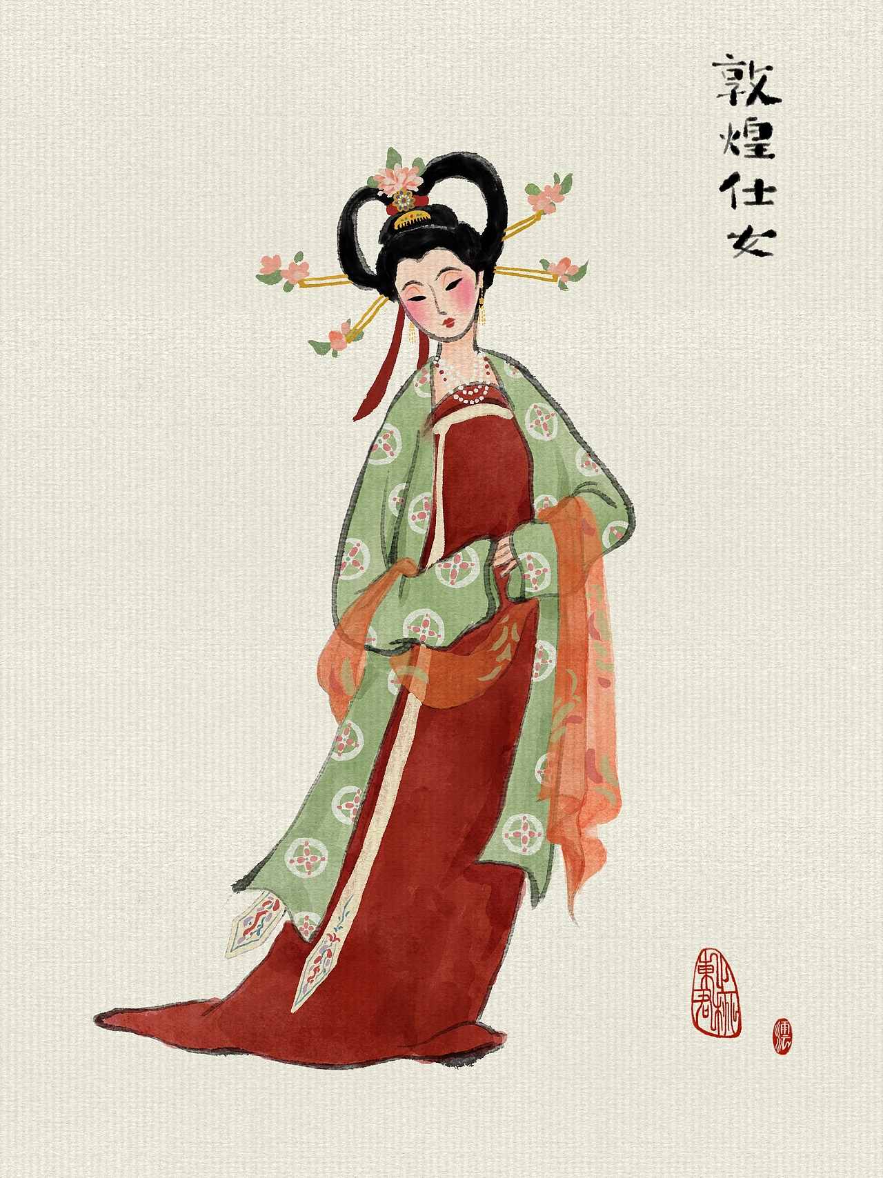 古风 国画人物 装束复原 -汉民族历朝代服饰（图ZMjU2NzM1MTUy） - 商业插画 - 站酷设计师东君之桃原创素材 - 站酷ZCOOL