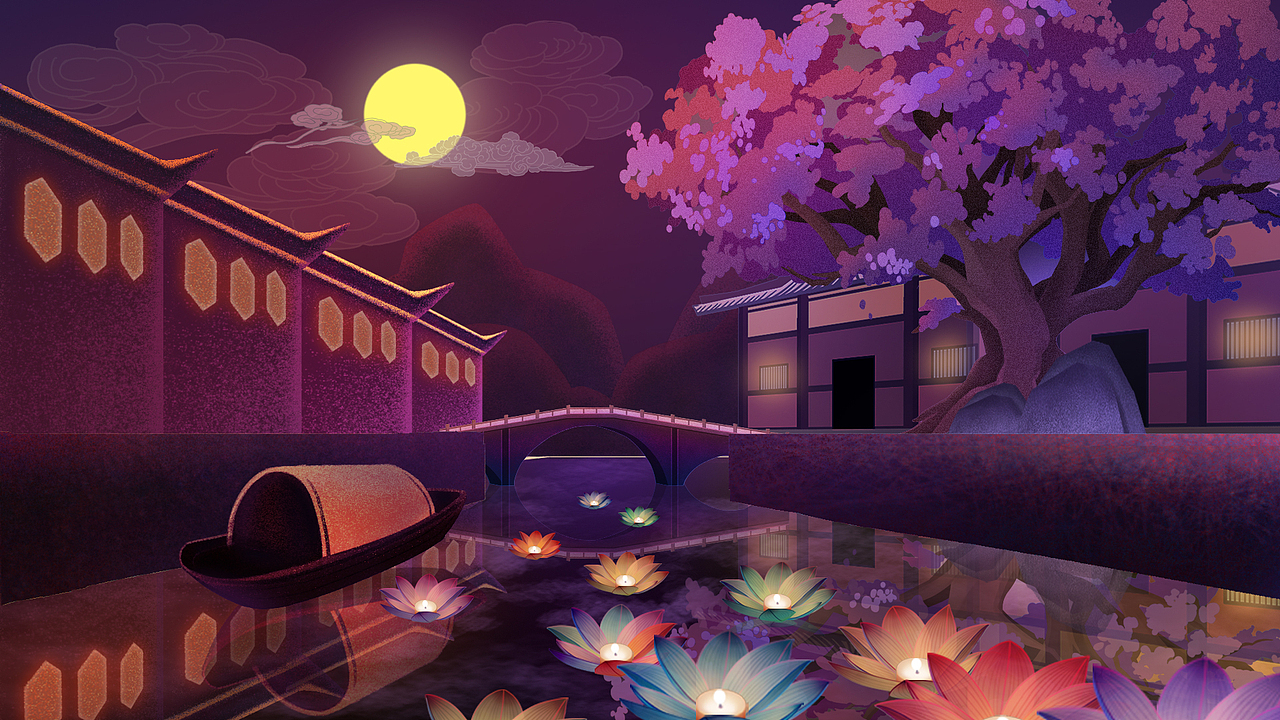 《中元》动画（部分场景设计）