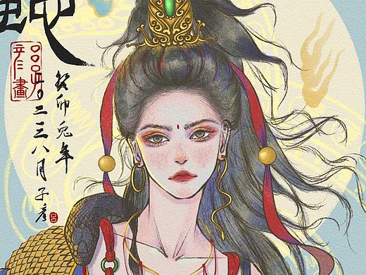 十二生肖拟人插画之巳蛇