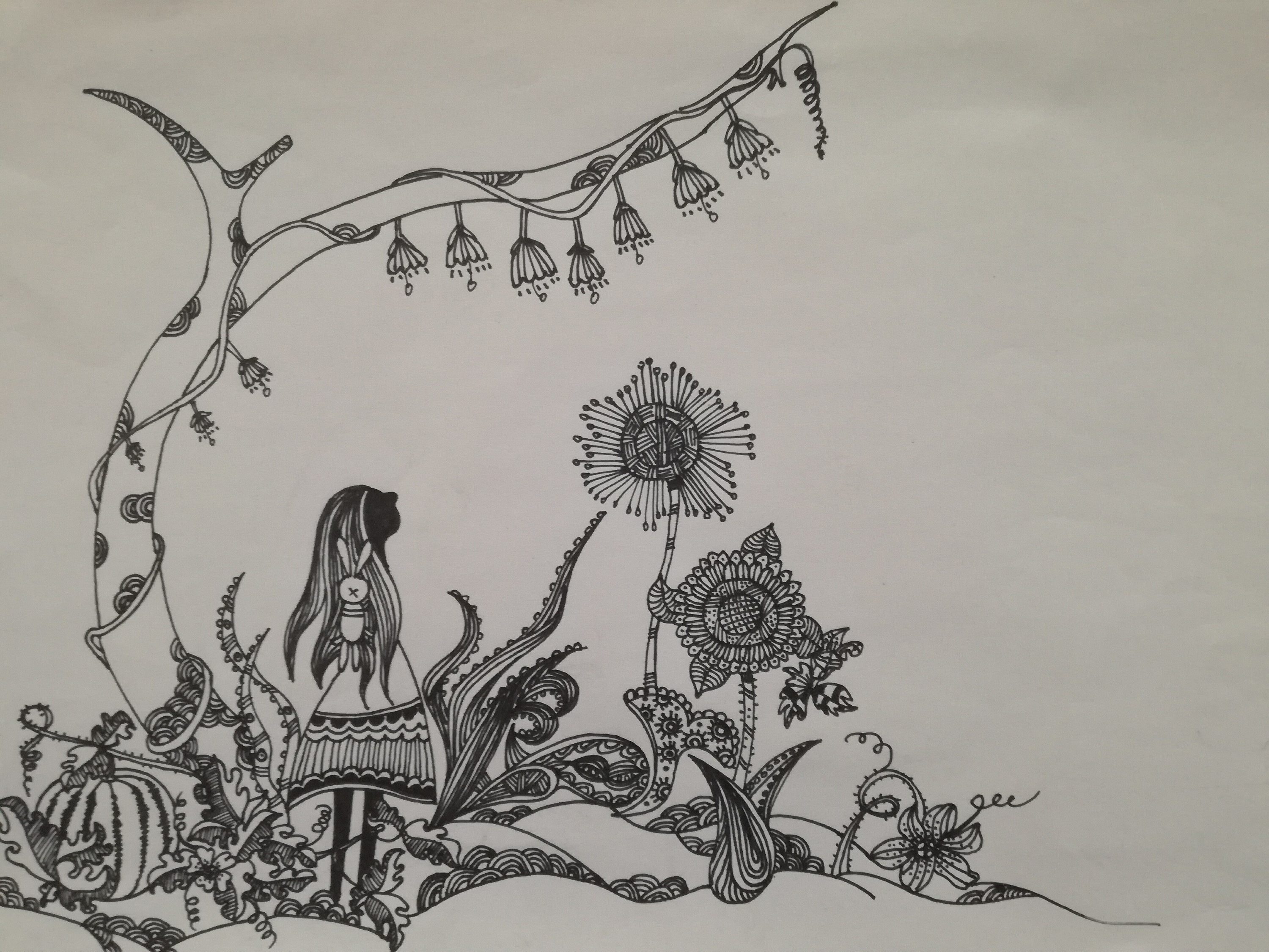 黑白插画|插画|插画习作|行者天空 - 原创作品 - 站酷 (zcool)