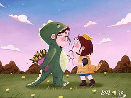 壮壮贝贝夏日插画日记