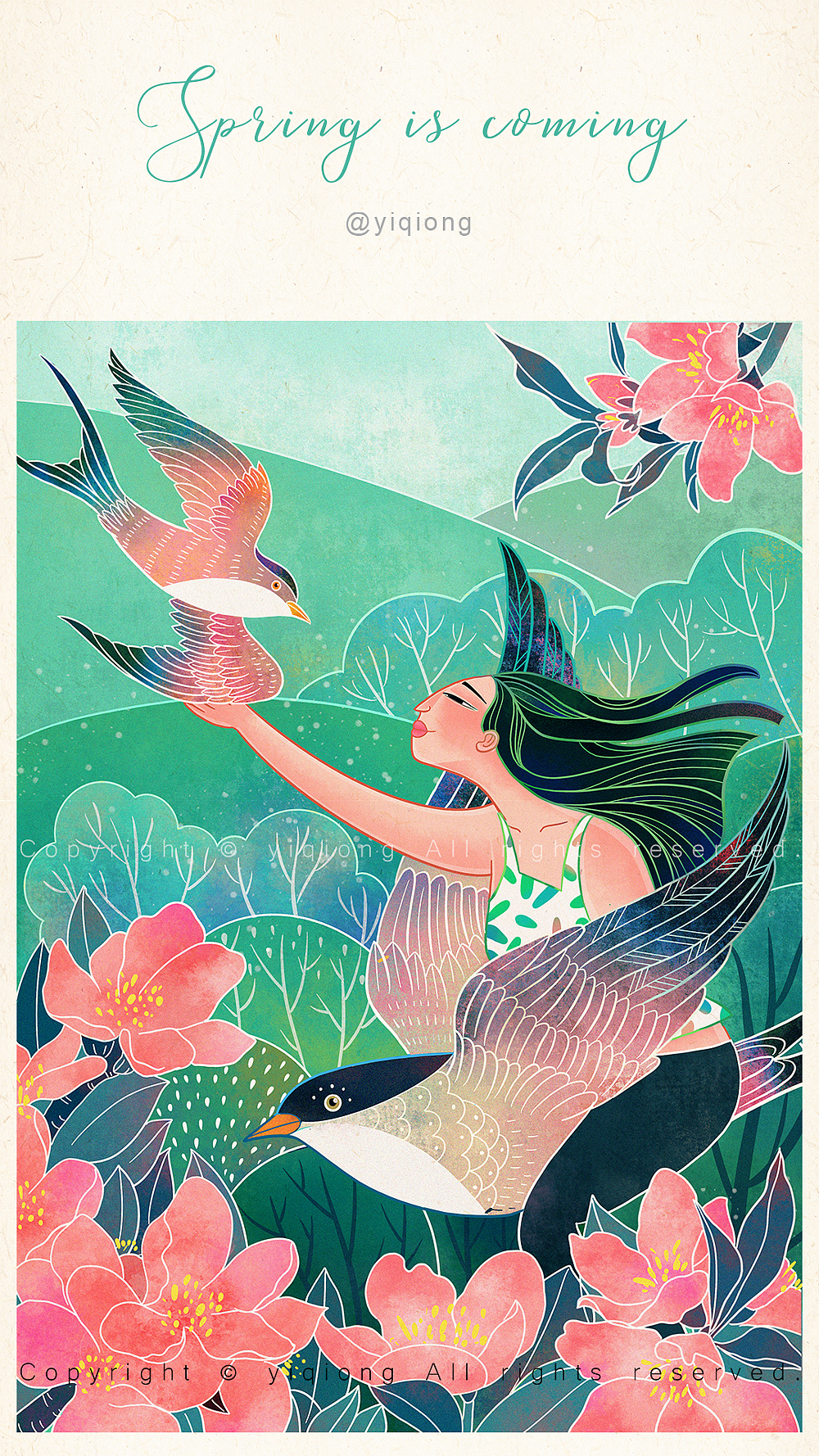 春 spring is coming（图ZMTk4NzUyMTEy） - 商业插画 - 站酷设计师半山屿原创素材 - 站酷ZCOOL