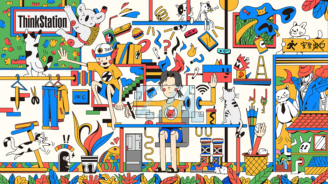 联想创意设计工作站-设计师的一天（图ZMTg4NDAwODg0） - 海报 - 站酷设计师哲与一原创素材 - 站酷ZCOOL