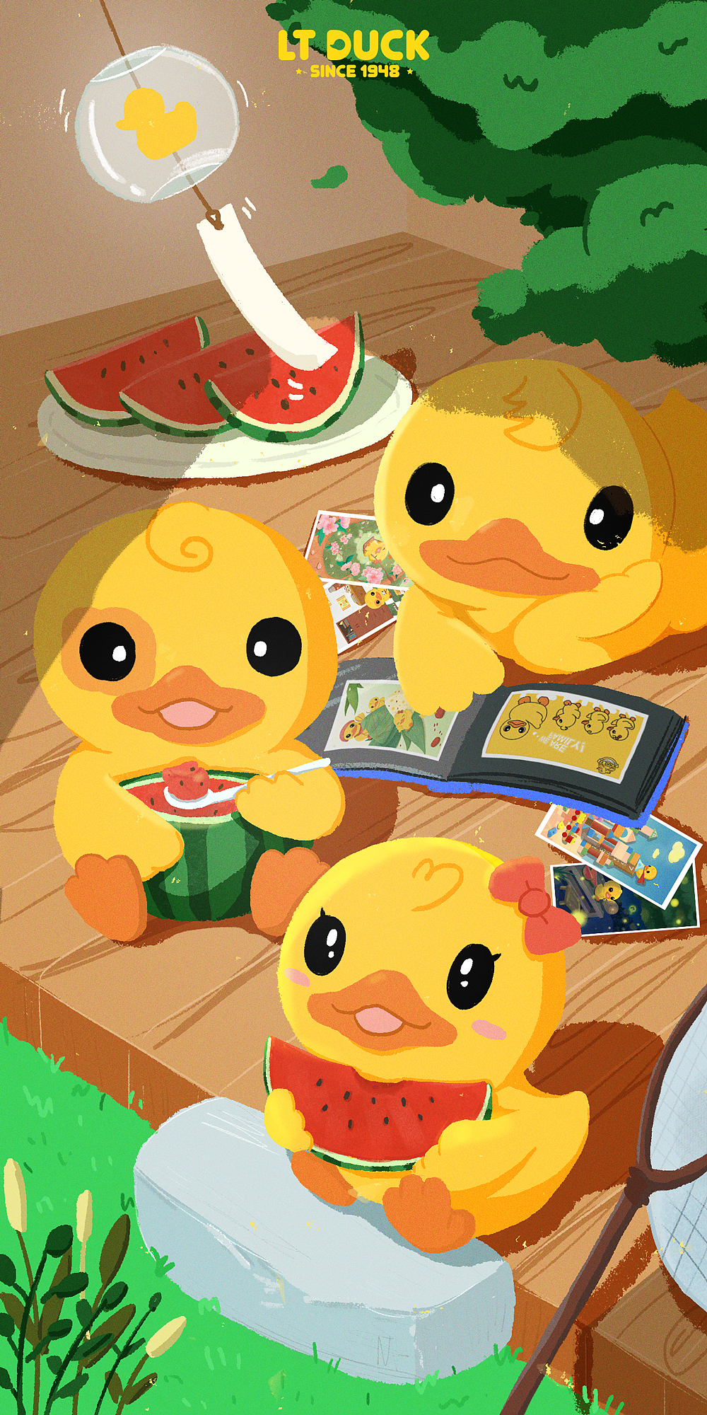 小黄鸭壁纸合辑|插画|商业插画|小黄鸭ltduck_原创作品-站酷zcool