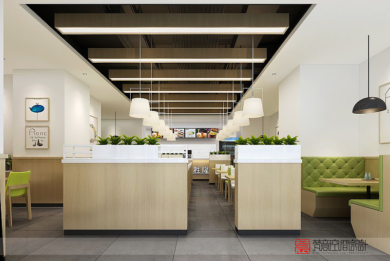 郑州餐饮店设计,郑州连锁餐饮店设计,热干面店设计,热干面店装修,150平方米餐厅设计,150平方米餐厅装修,郑州耀胜隆热干面