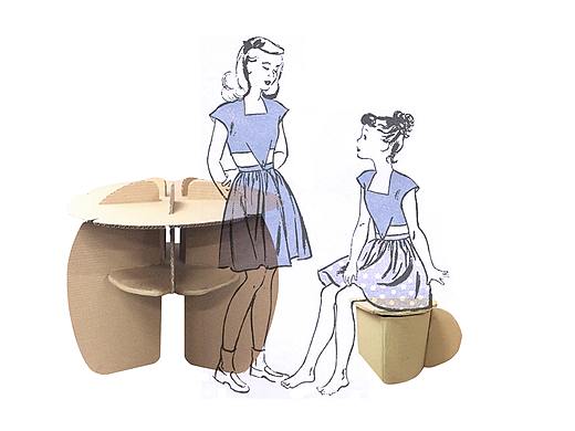 花瓣纸桌 paper table