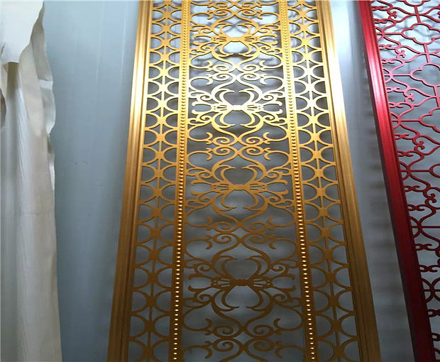 经典屏风款式 金色闪光 铝板铜板雕刻屏风隔断（图ZMjAzODc0MjI0） - 生活用品 - 站酷设计师高档金属制品原创素材 - 站酷ZCOOL