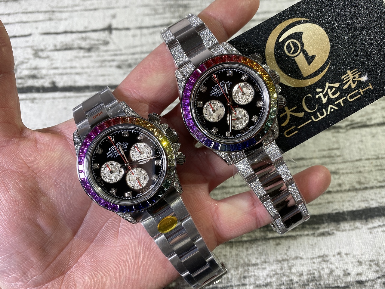 大c论表:劳力士迪通拿改装彩虹迪,新增迷彩纹路表盘