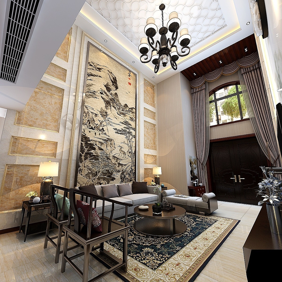 思念果岭装修别墅大宅装修设计效果图（图ZODYwMTAzNjA=） - 家装设计 - 站酷设计师美巢设计陈保全原创素材 - 站酷ZCOOL