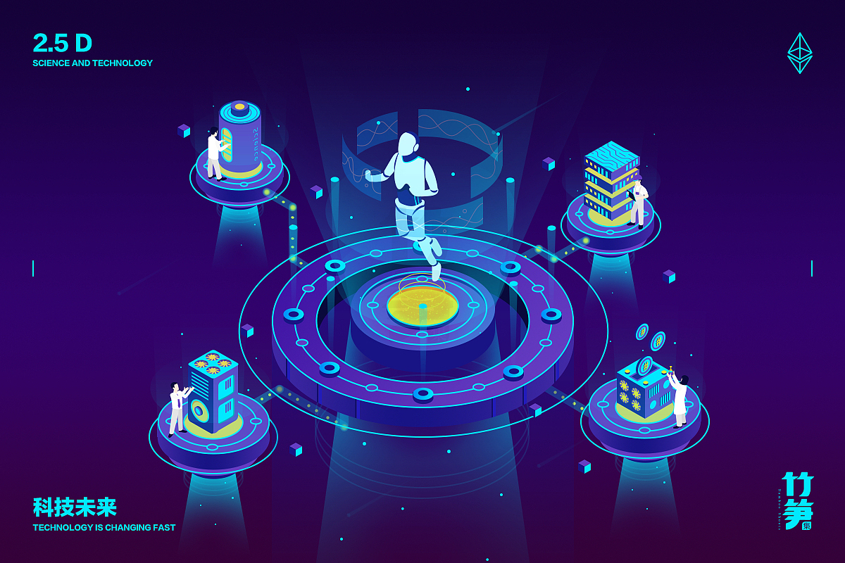 竹笋集74 2.5D插画设计