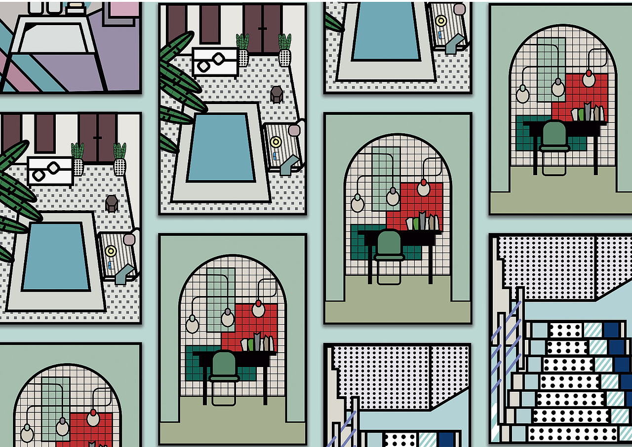 室内小插画（图ZMTIxMTk0Mjc2） - 商业插画 - 站酷设计师半抹清新原创素材 - 站酷ZCOOL