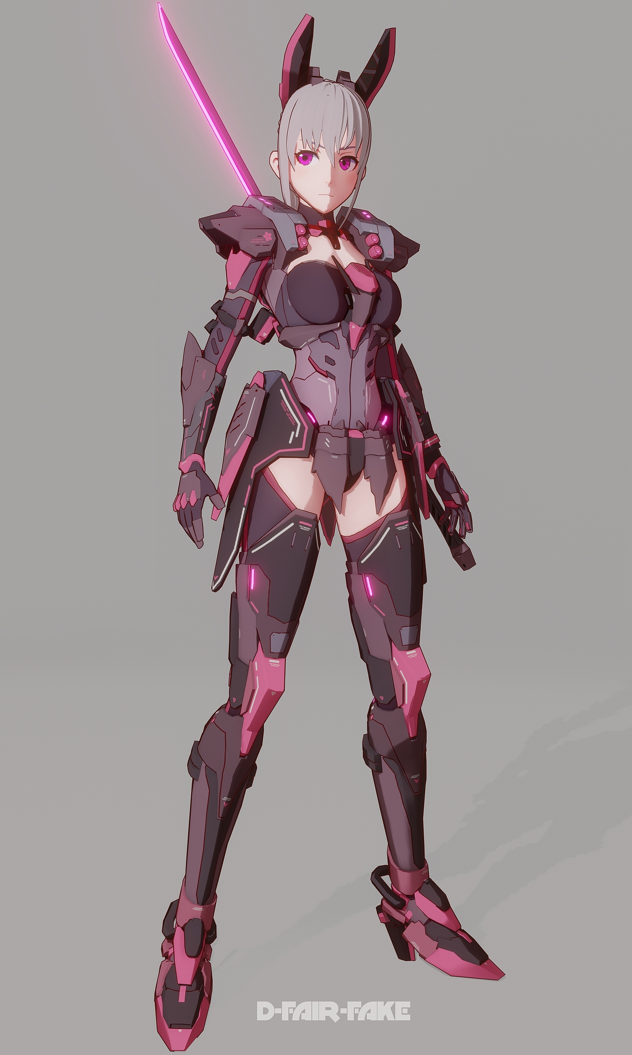 二次元风格机娘