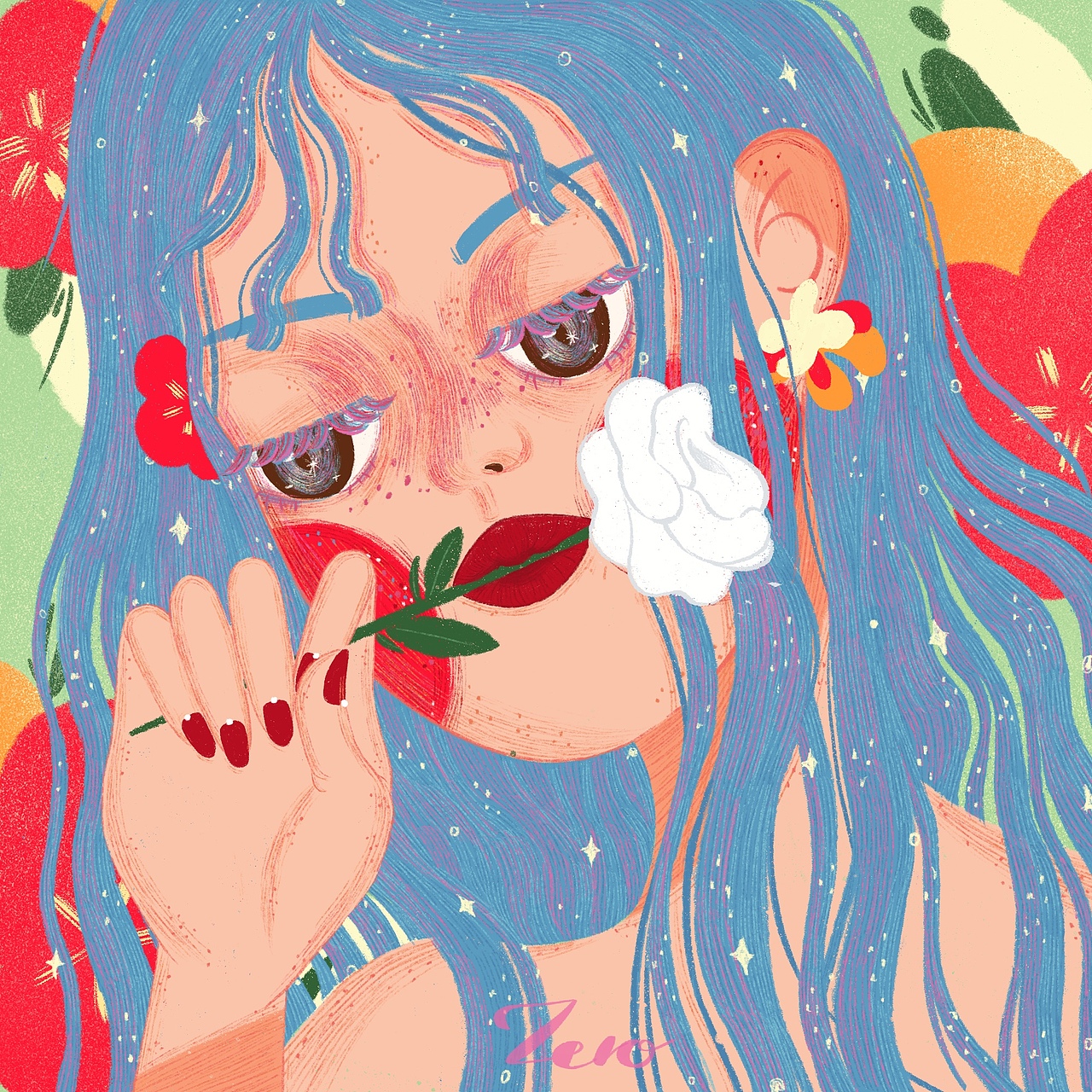 插画头像（图ZMjAwMzQ5NTg4） - 创作习作 - 站酷设计师Zero翎原创素材 - 站酷ZCOOL