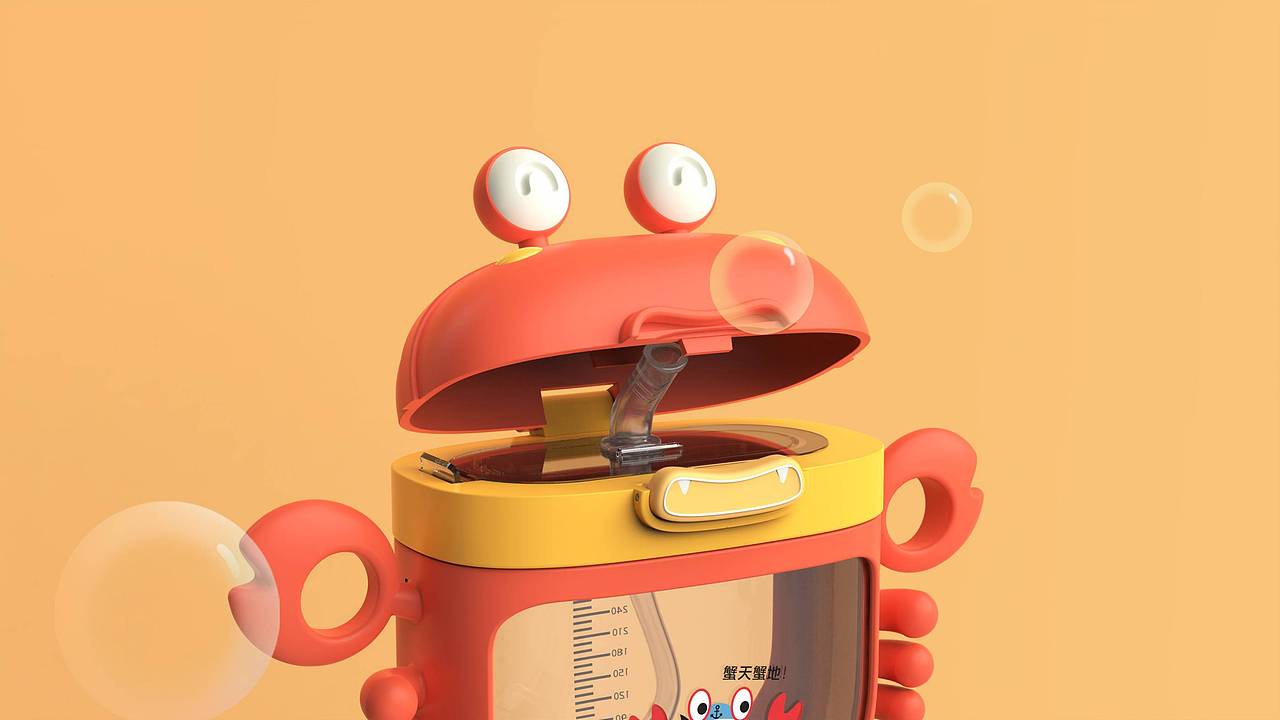 恩尼诺螃蟹儿童水壶