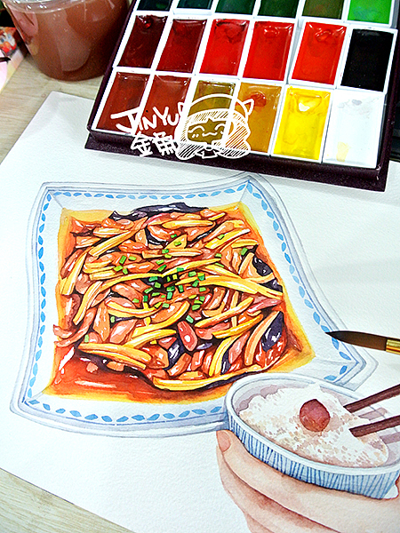 【深夜食堂】手绘川菜美食第六菜:鱼香肉丝