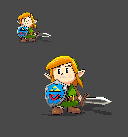 《塞尔达传说：织梦岛》与《宇宙小子史蒂文》像素画