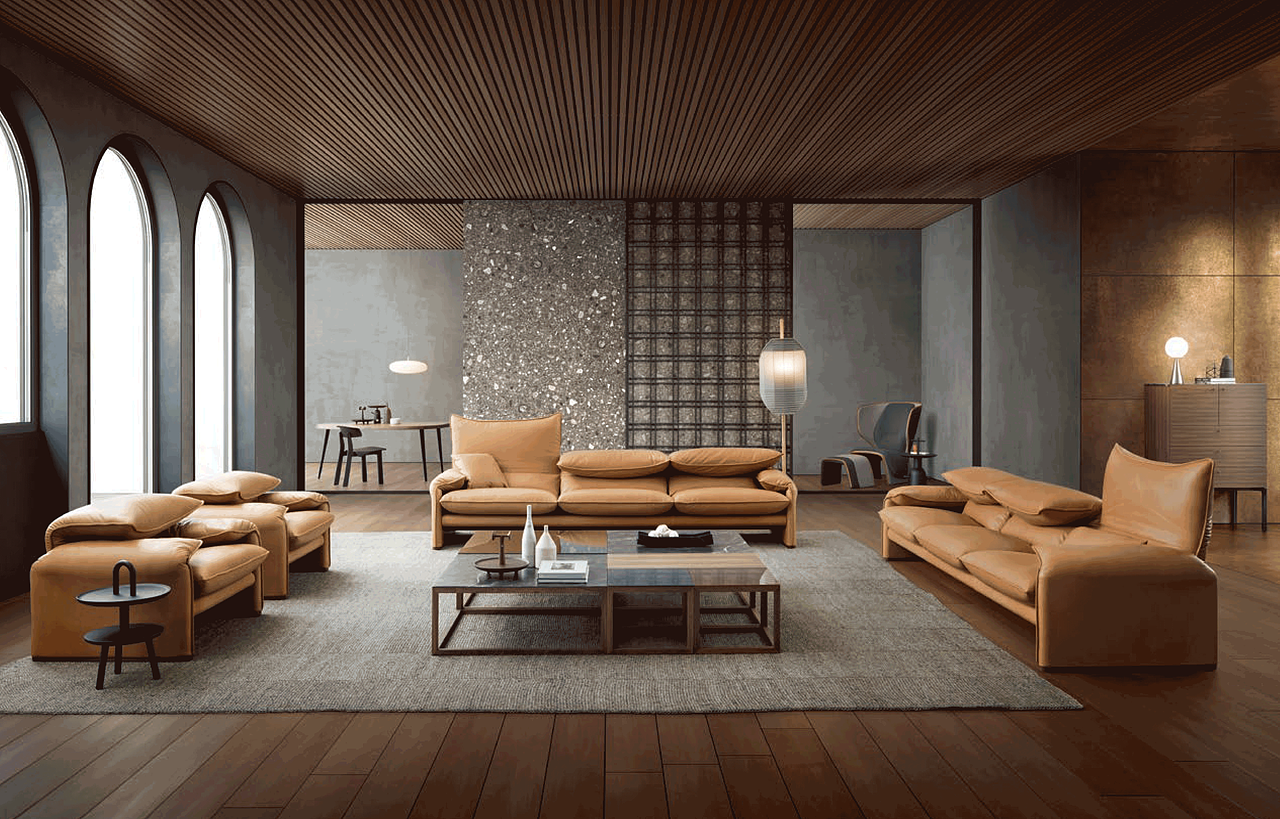 意大利现代简约家具cassina,客厅现代家具