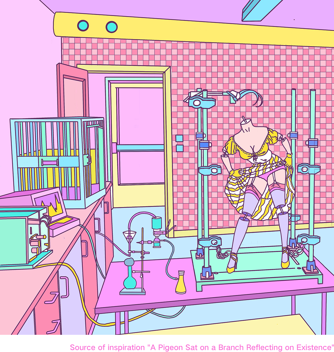 「她的幻想—文化动物」插画作品（图ZMjQxMDA2OTUy） - 概念设定 - 站酷设计师七宙大圣原创素材 - 站酷ZCOOL