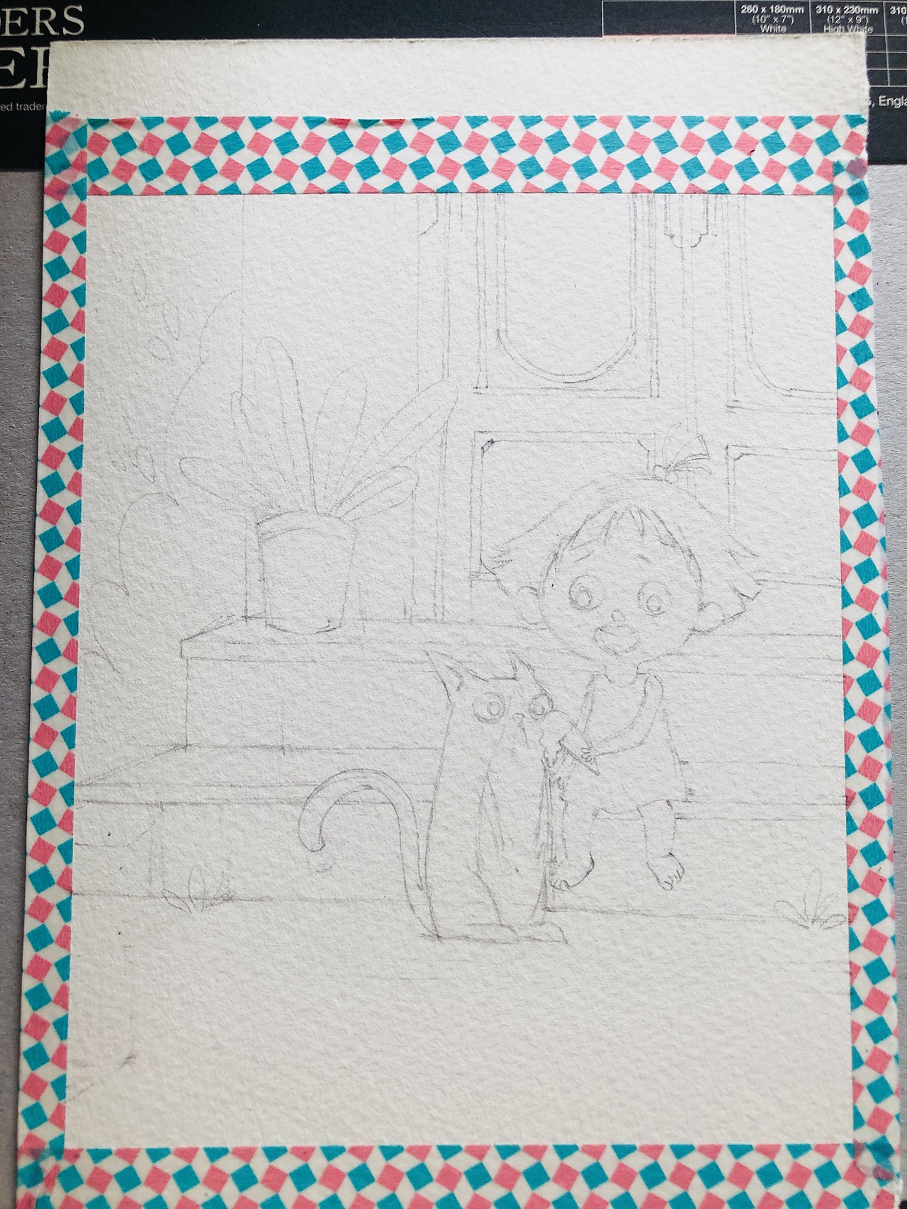 水彩小场景上色步骤