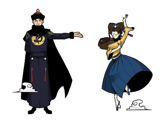 给客户画的三张古风人物 X KAGE（个人主页-ZNDIzNDAyNzY=） - 商业插画 - 站酷设计师一KAGE一原创素材 - 站酷ZCOOL