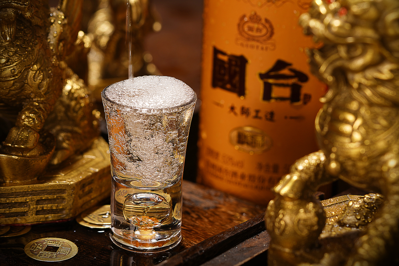 白酒拍摄 国台 大师工造精品 酱香酒
