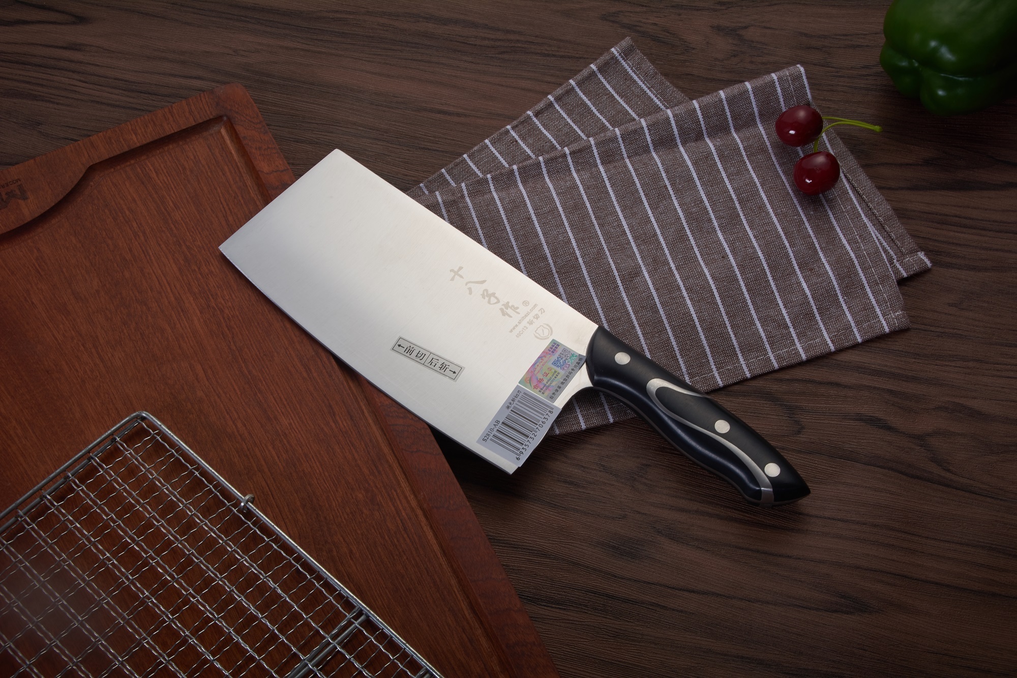 十八子作刀具 不锈钢高端切菜 厨师 水果 万用 刀