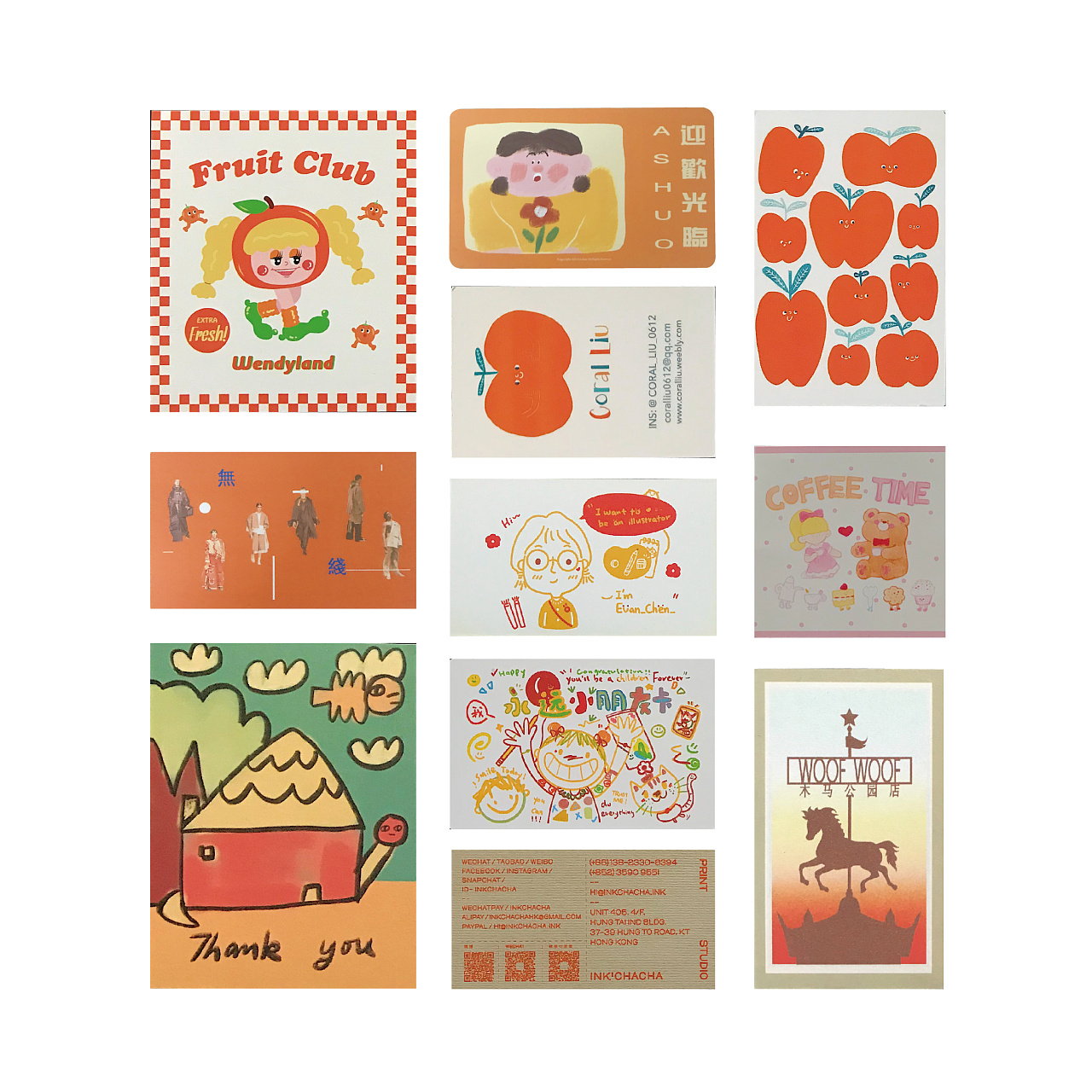 名片图鉴收藏分享插画师设计师名片设计